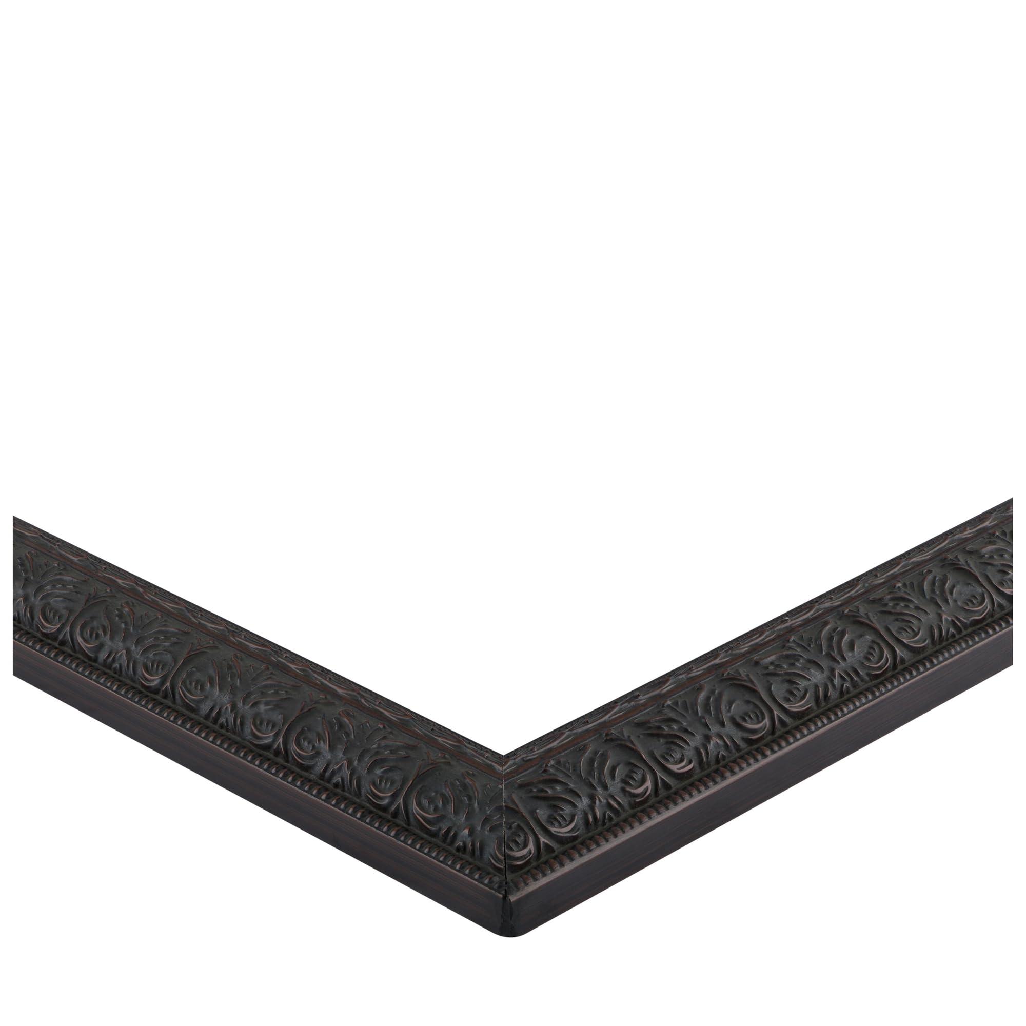 ArtToFrames ArtToFrames 30x45 CM / 11.81x17.72 INCH Brown Picture Frame, This 1.50 Inch Custom Wood Poster Frame is Plum Victorian Emboss - Comes with Regular Glass and Corrugated Backing (CMWOMOMA76267-30x45)