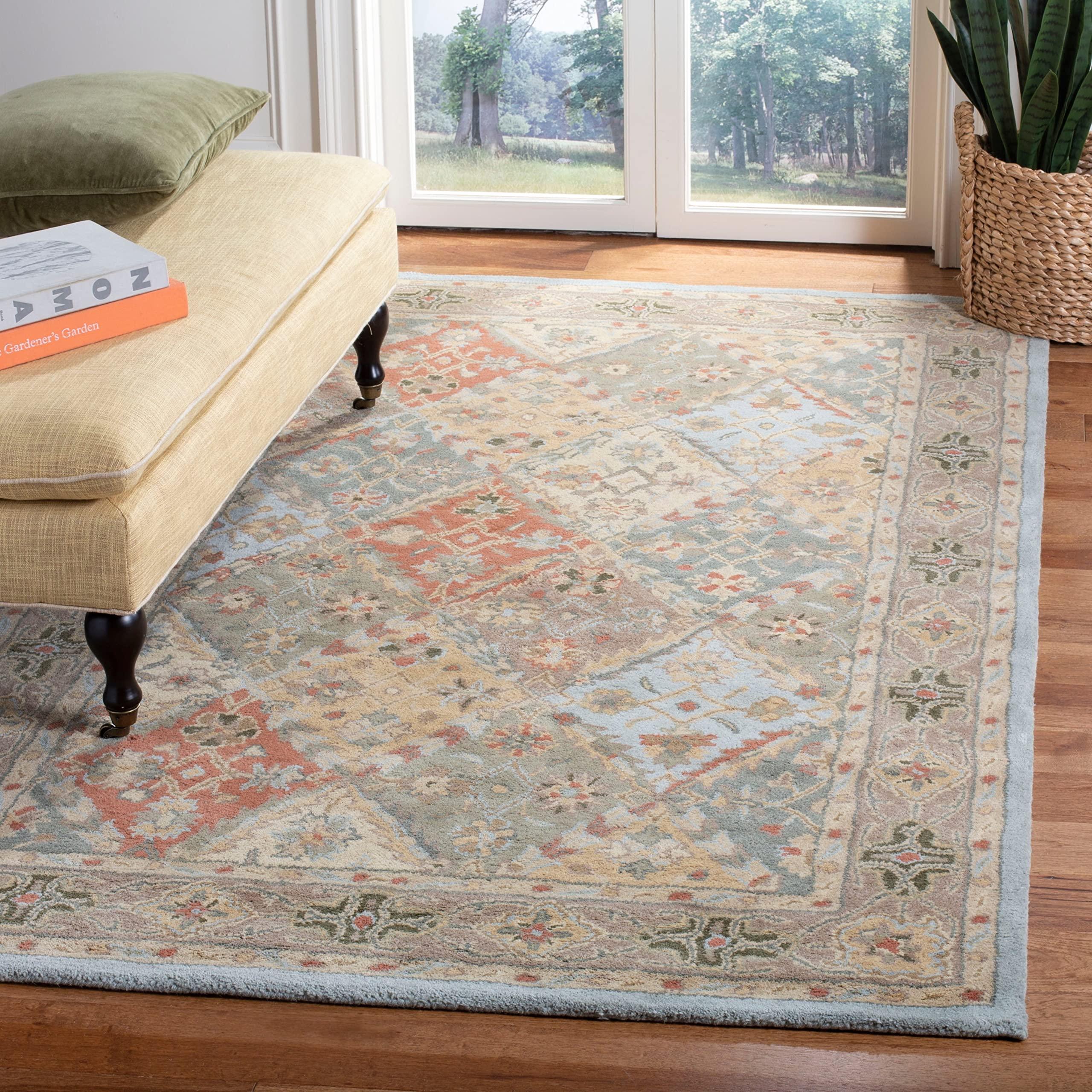 Safavieh SAFAVIEH Heritage Collection 2'3" x 8' Beige / Beige HG316A Handmade Traditional Oriental Premium Wool Runner Rug