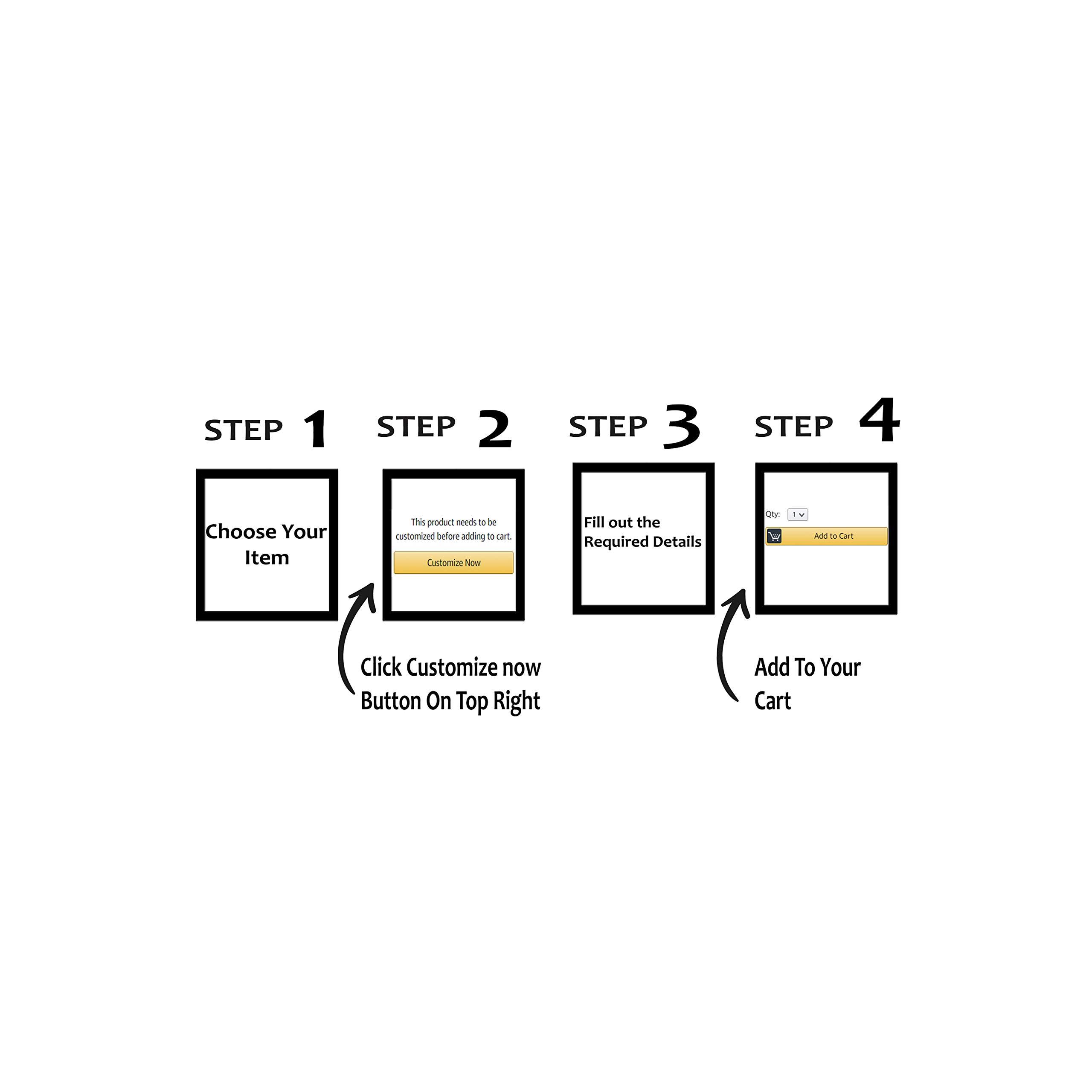 Just Customized Personalized Wedding Cake Topper With Customized Bride and Groom Marriage Date Happily Ever After