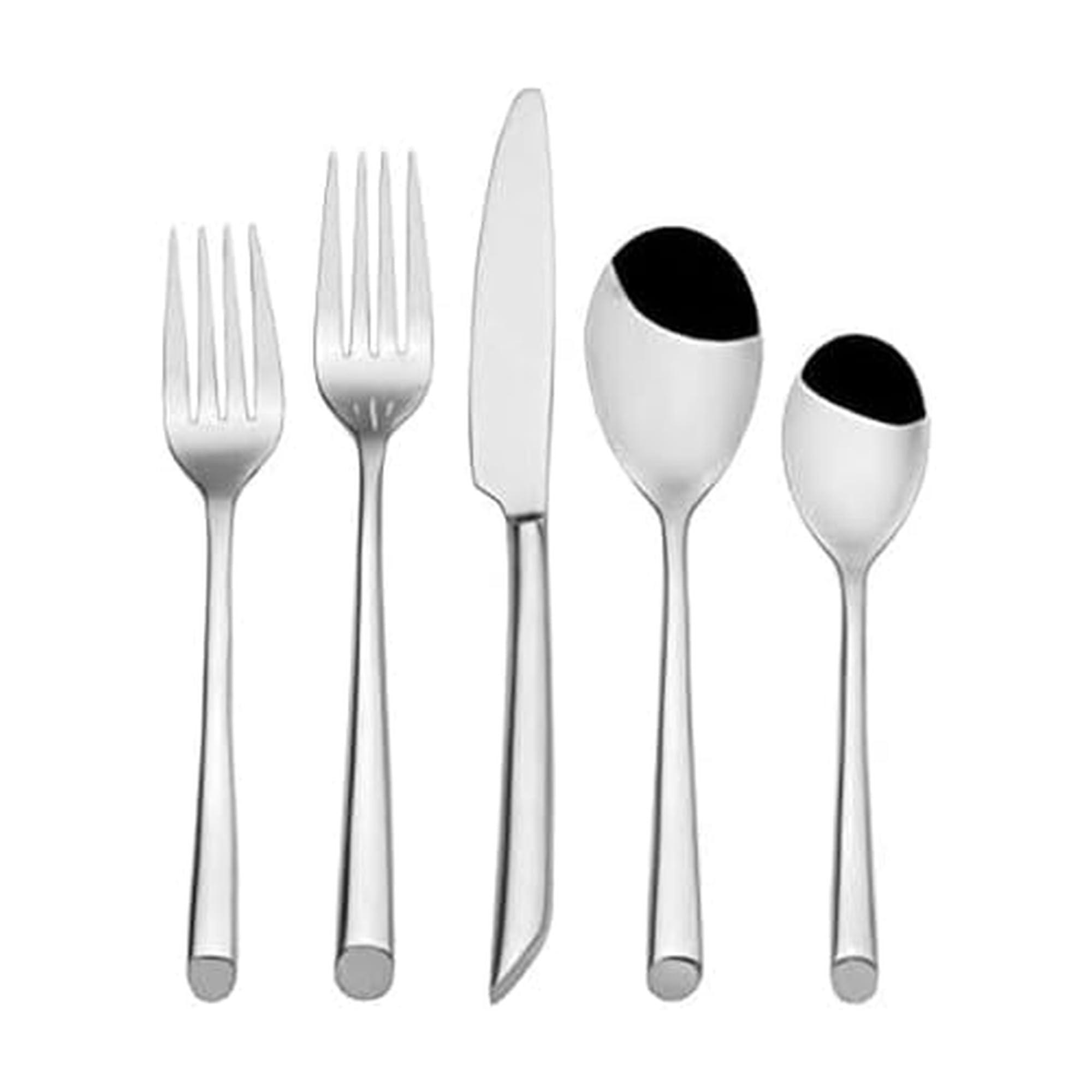 Towle Towle Living Wave Flatware Service for 4, 20 Piece Set, 18/0 Stainless Steel, Silverware Set