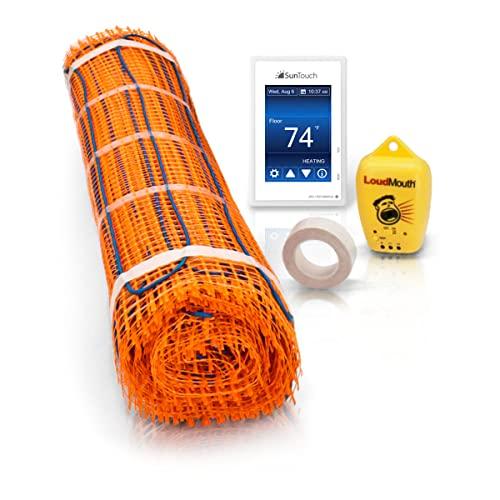 SunTouch SunTouch TapeMat Electric Under Floor Heating Kit with Command Touch Programmable Thermostat 120V, 2.0' x 10.0' (20 Sq. Ft.), Orange