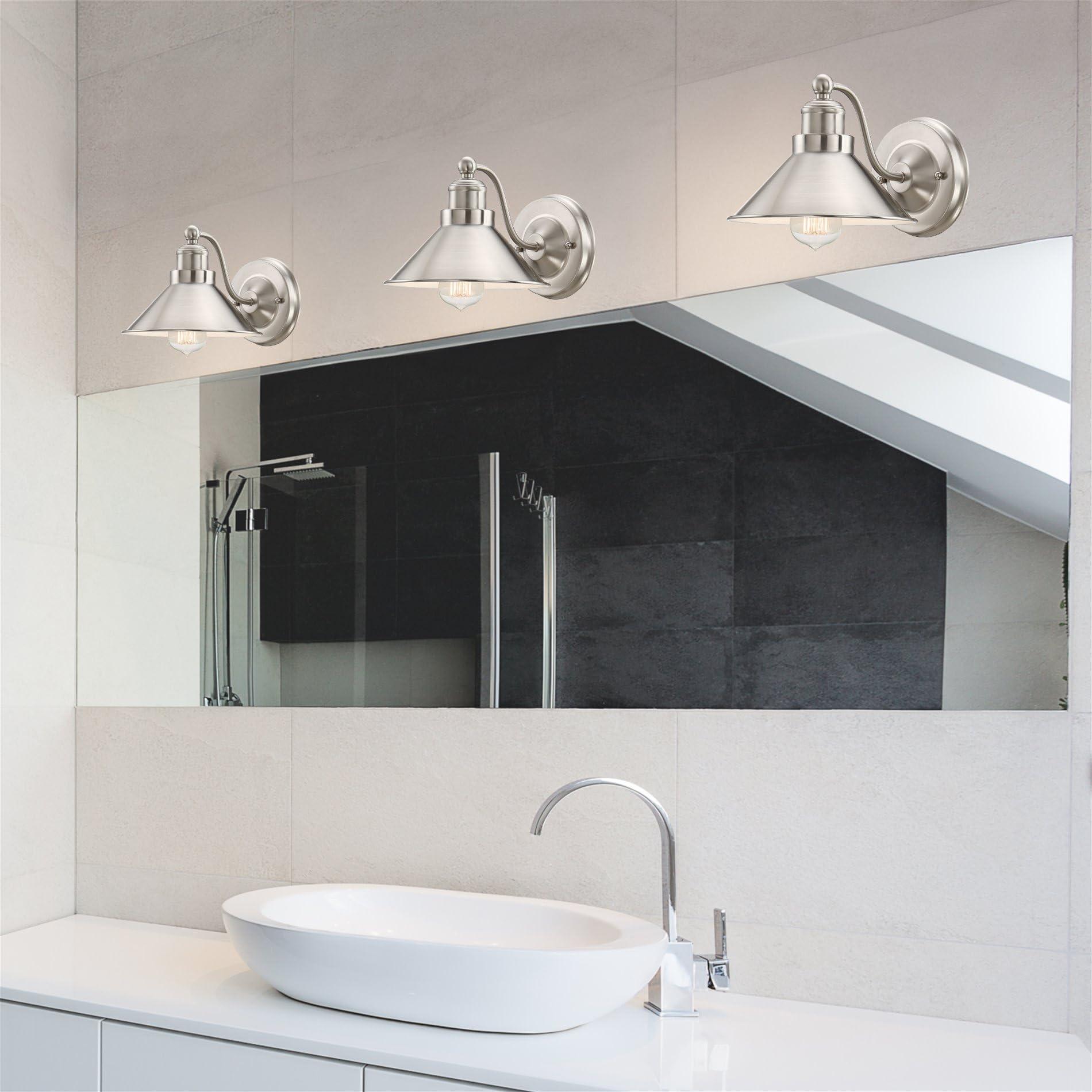 Kira Home Kira Home Welton 8.5\" Modern Industrial Wall Sconce, Brushed Nickel Finish