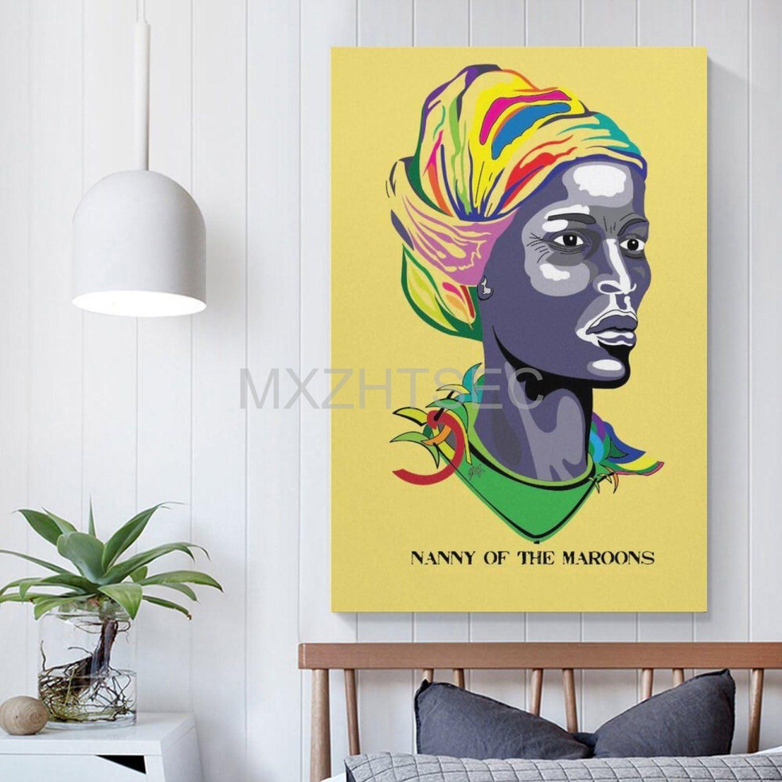 MXZHTSEC MXZHTSEC Nanny of The Maroons Revolutionist Portrait Art Poster Canvas Painting Posters And Prints Wall Art for Living Room Bedroom Decor 12x18inch(30x45cm)