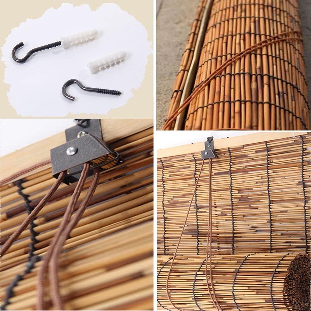 HomeLoft Basics Bamboo Shades for Patio, Reed Roll Up Window Blinds, Privacy Bamboo Blinds for Outdoor/Indoor, w/Raise/Lower, Sun-Filtering, Light-Transmissive (Size : 74" Wide x 72" High)