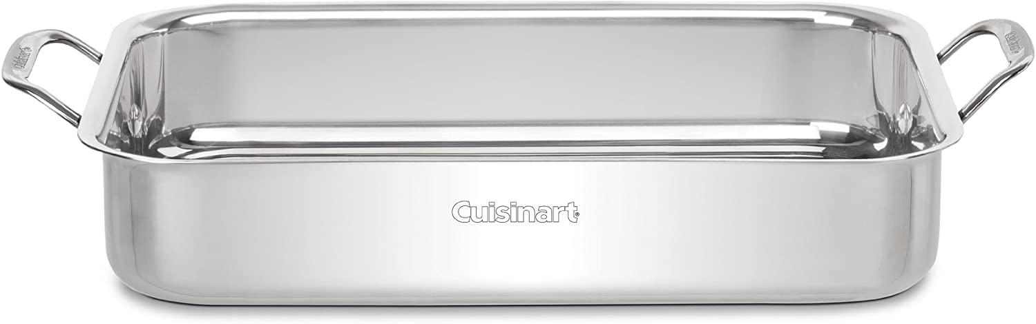 Cuisinart Cuisinart 7117-14RR 14-Inch Chef\'s-Classic Cookware-Collection, Lasagna Pan w/Stainless Roasting Rack, Stainless Steel