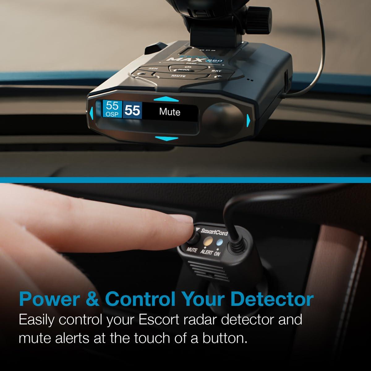 Escort Escort Official Radar Detector SmartCord Straight Wire for MAX 360, MAX 360c, IX, IXc, 9500 IX, MAX II, MAX 3, MAX 4, MAX 360c MKII, MAX 360 MKII, MAXcam 360c, Redline 360c & Additional Models