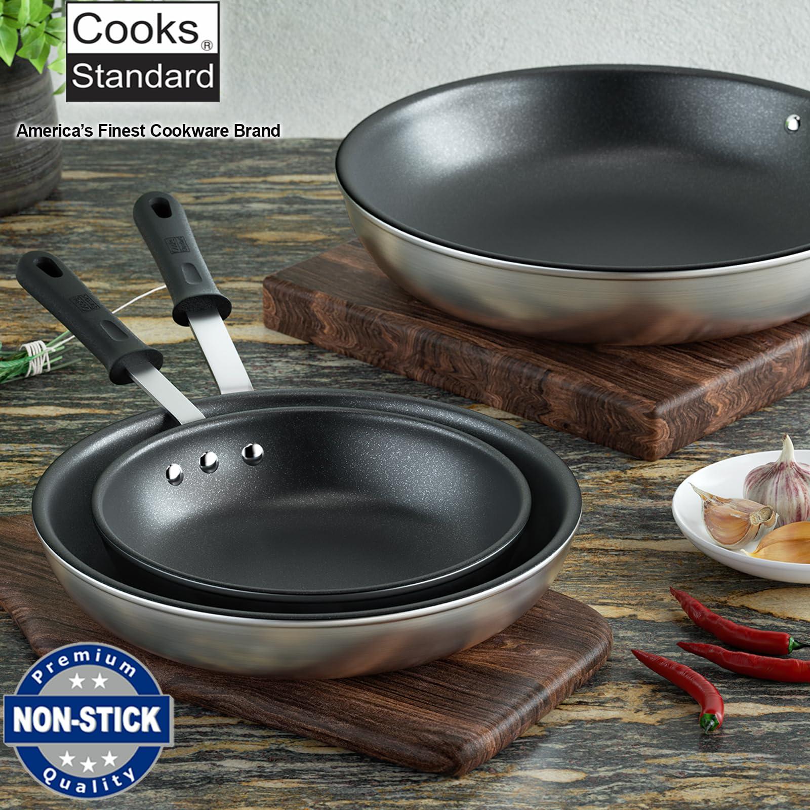 Cooks Standard Cooks Standard Nonstick Frying Pan 10-Inch, Heavy Duty Skillet Pan, Professional Aluminum Omelette Pan,Metalic