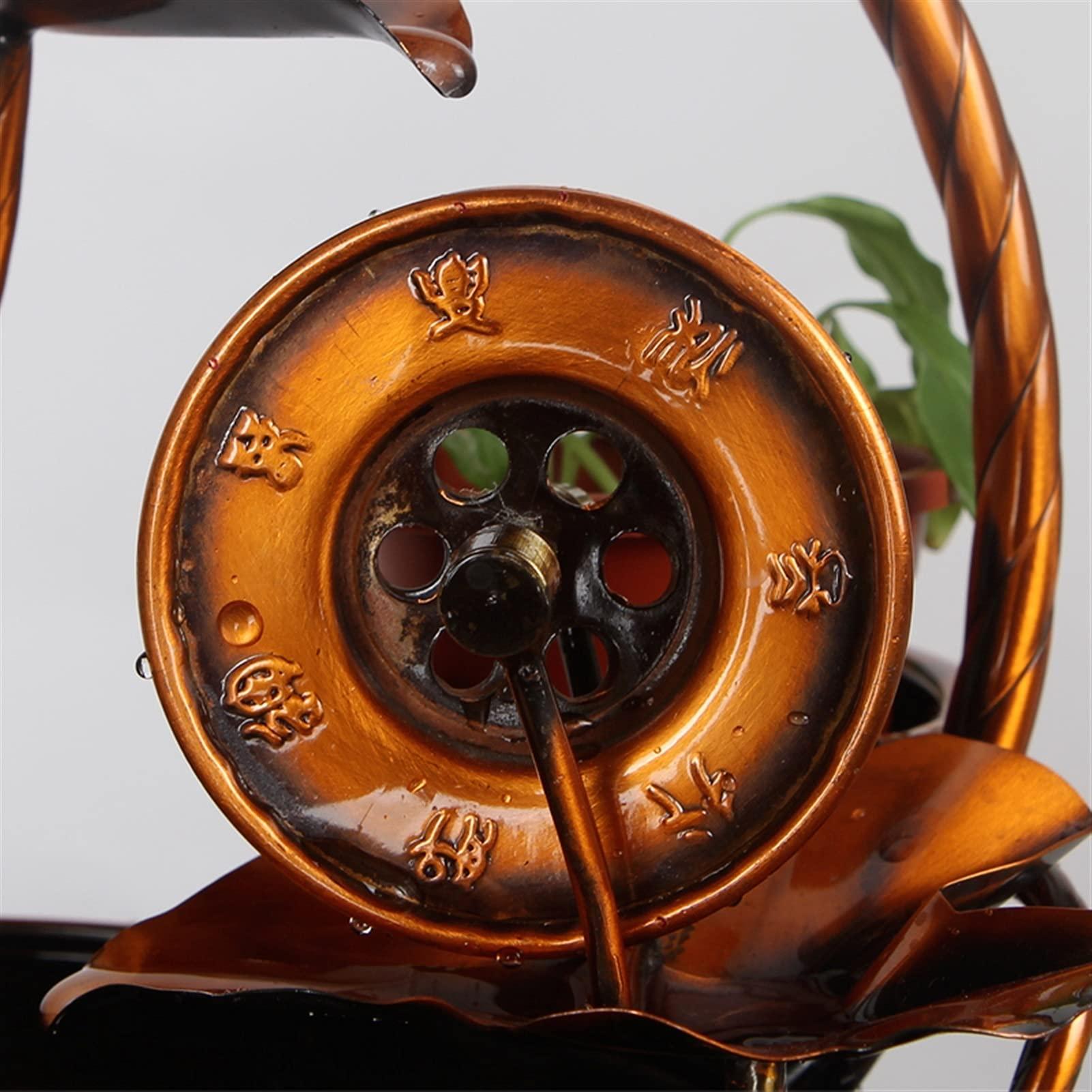 SUNESA SUNESA Tabletop Fountains Tabletop Water Fountain - Desktop Decoration Waterfall Fountain Lucky Feng Shui Wheel Creative Home Furnishings for Living Room Office Desktop Fountain