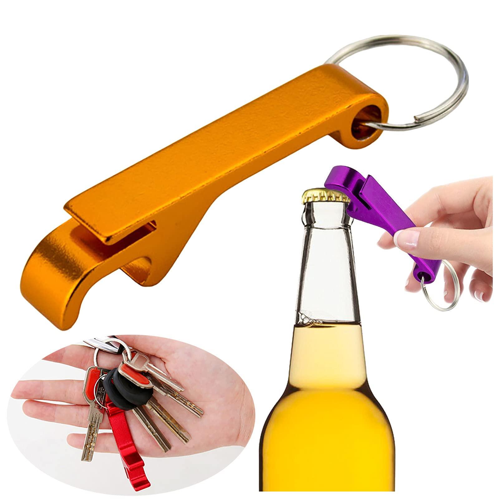 Generic Ring Beer Bottle and Size Portable Opener Can Key Porket Type Tools & Home Improvement Jar Bottle Can Opener (Gold, One Size)