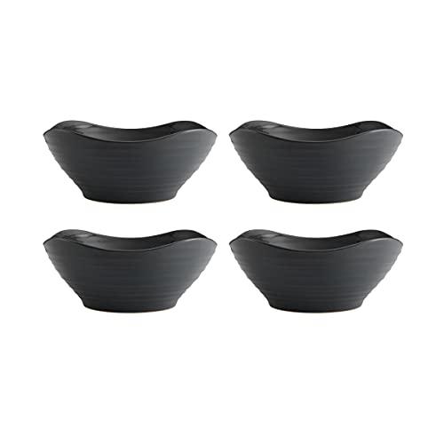 Mikasa Mikasa Swirl Square Graphite 16 Piece Dinnerware Set, Service for 4