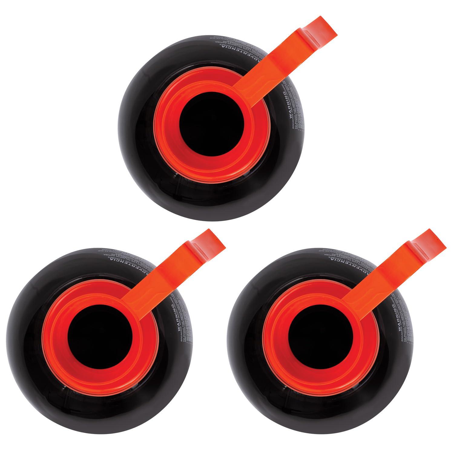 BUNN BUNN 12 Cup Commercial Glass Decanter with Handle (3 Pack), Orange