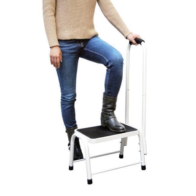 Freshnewlooks Safety Step Stool with a Handrail for Support, Lightweight and Portable, Steady and Stable, Includes a Non-Slip Step Surface, Platform Size: L10 x W15 x H10, Handrail Height: 35in