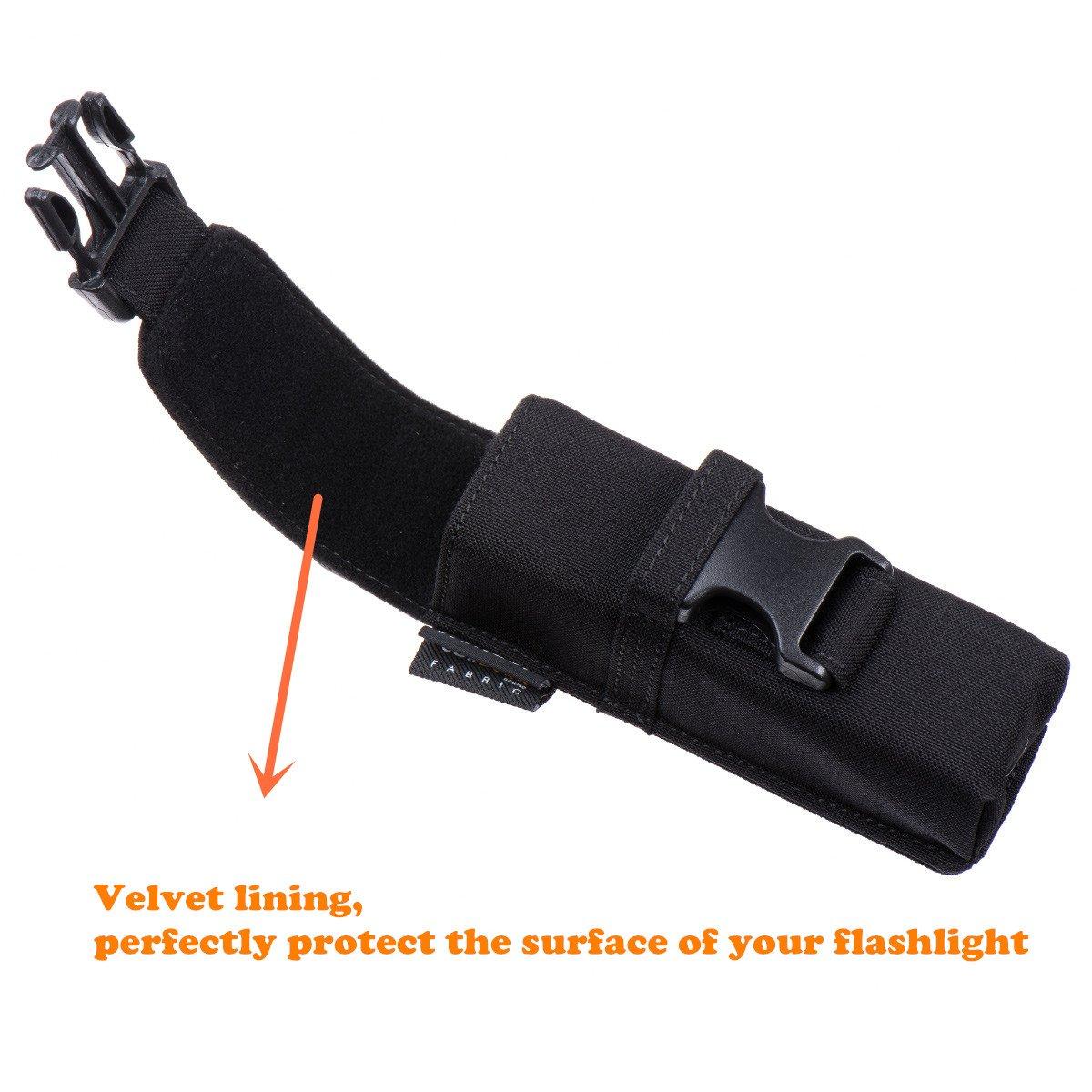 Weltool Weltool FH1 Flashlight Holster, Cordura fabric with UTX-DURAFLEX Buckle, Molle system