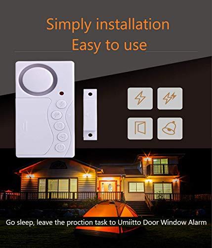 Umiitto Fridge Door Alarm with Delay Upgrade 3/15/30/60 Seconds Security Window/Door Alarm for Home Safety Loud 108dB Freeze Door Open Chime Refrigerator Alert (1 Set)