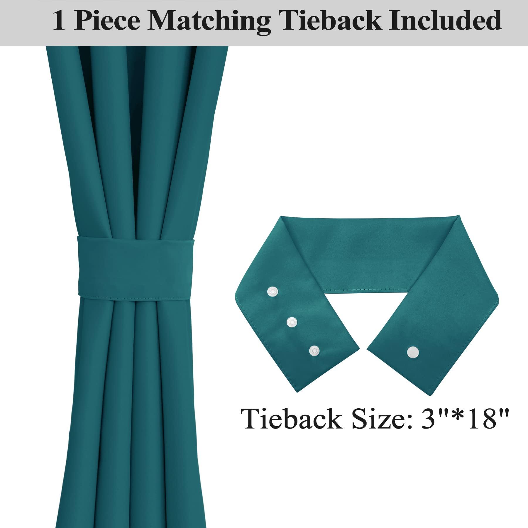 Frelement Frelement Blackout Curtains Pinch Pleat Curtains for Traverse Rod and Track 144 Inches Extra Long Curtains for Tall Windows Privacy Thermal Insulated Drapes, 50" W x 144" L, 2 Panels, Turquoise