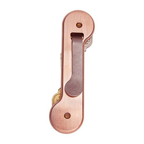 KeyBar Copper KeyBar KeyBar Key Organizer EDC Tool | Everyday Carry Compact Key Holder Multi-Tool and Keychain Organizer with Pocket Clip (Holds up to 12 Keys) Made in the USA
