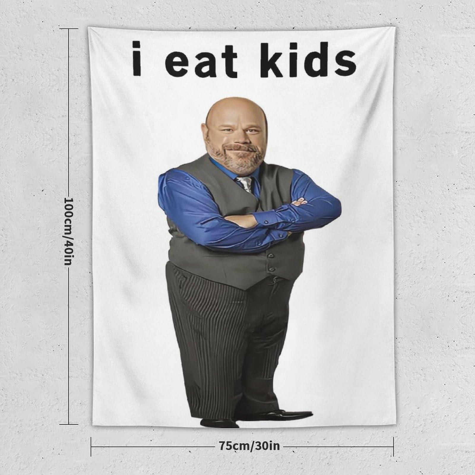 BionZax BionZax Bertram I Eat Kids Vertical Wall Tapestry for Bedroom, College Dorm Or Living Room 30\"x40\", Funny Meme Tapestries Hanging for Home Decor Gifts
