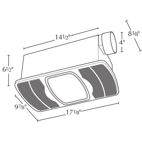Air King Air King AK965 Deluxe Combination Heater with Exhaust Fan, Light and Night Light,White