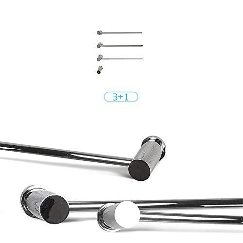 NMDCDH NMDCDH Wall Mounted Electric Towel Rack, Stainless Steel Heated Towel Rail Radiator with 3 Rod, Hard Wire Electric Towel Rack, for Bathroom, Polished