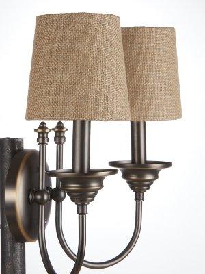 Upgradelights Upgradelights Burlap 4 Inch Mini Clip On Chandelier Shades (Set of 5) 2.5x4x4