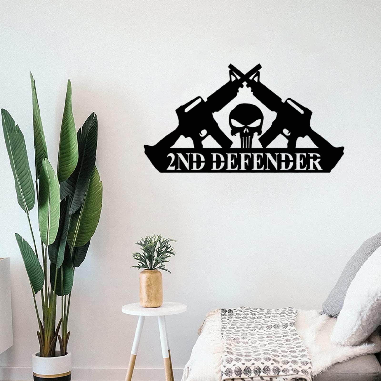 Nickleson Art Custom Gun Metal Wall Sign - Personalized Gun Metal Wall Art - Gun Metal Wall Decor - Gun Owner Gift - Custom Gun Sign - Metal Home Decor