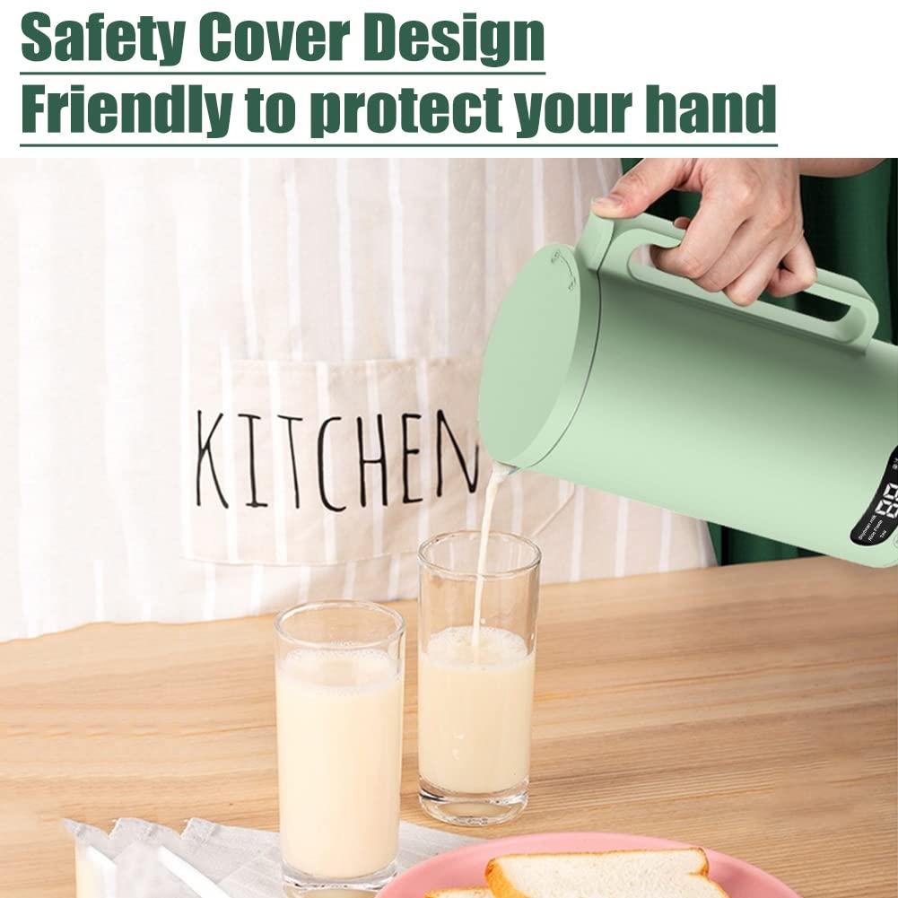 Micrael Home Mini Soy Milk Maker Machine, 6 in 1 Automatic Nut Milk Maker, Electric Juice Blender Free Filtering, Self-Cleaning Personal Soybean Milk Machine Household with 12H Preset for Kitchen