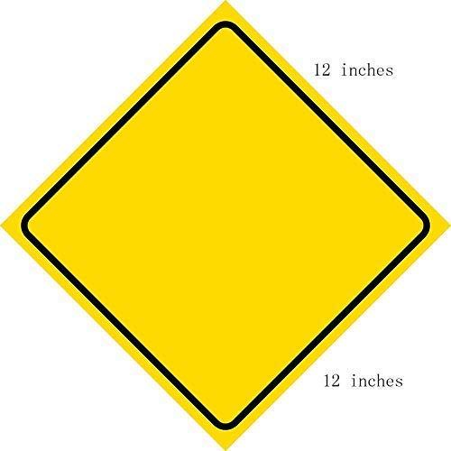 TammieLove Crossing Caution Sign Tresspassers Will Be Eaten Dog Paw Prints Funny Metal Sign Crossing Traffic Novelty Square Sign 12x12 inch