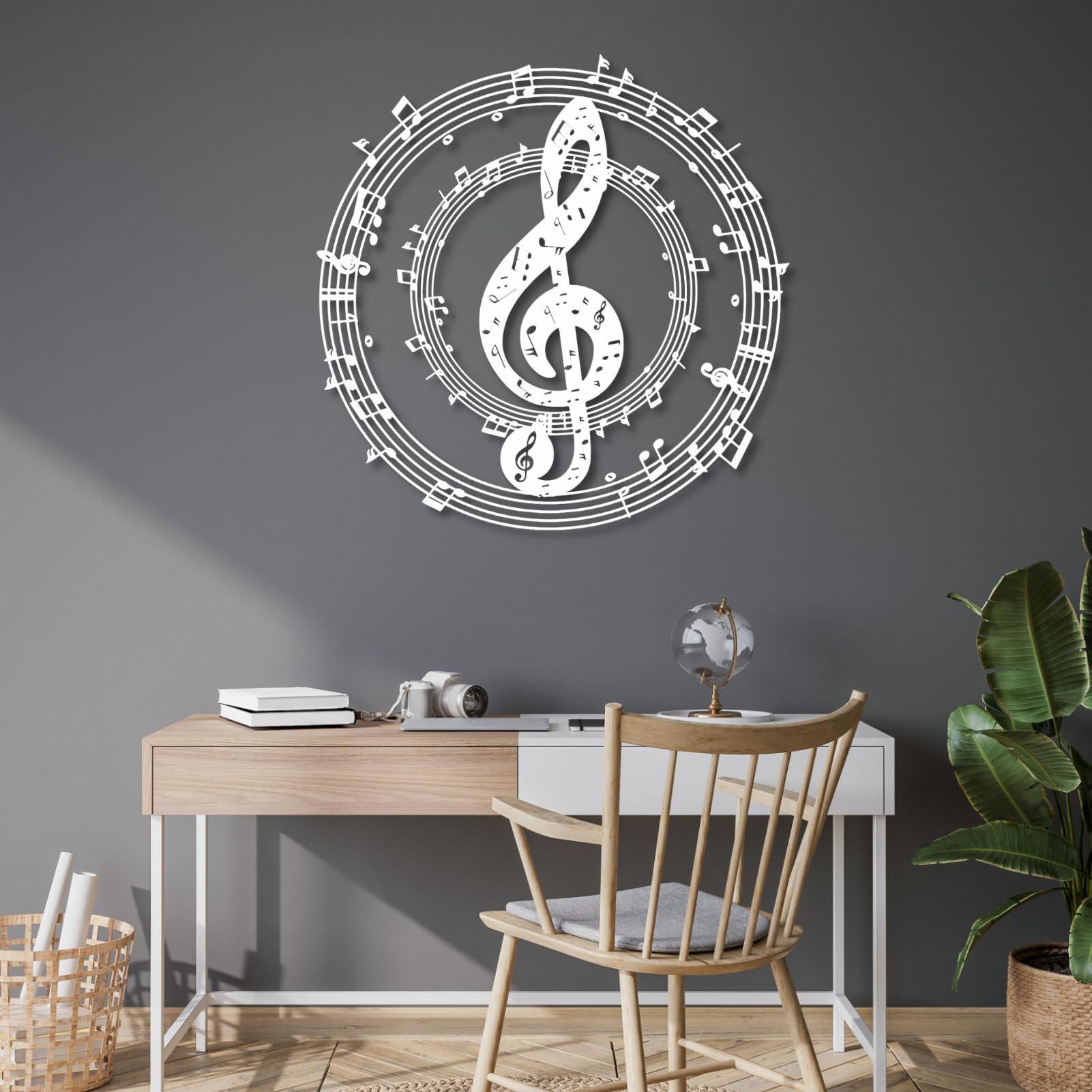 Cadeali Metal Wall Decor, Music Note Wall Art, Wall Art Music Notes, Metal Wall Art Music Notes, Music Note Wall Decor, Music Metal Wall Decor, Musical Wall Art Metal, Music Lover Gift (gold, 23"x23"|60x60cm)