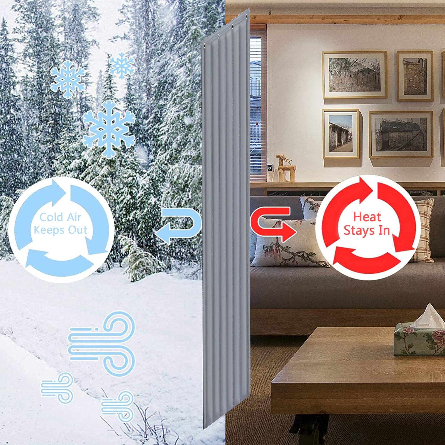 SYTH SYTH Soundproof Curtains Noise Cancelling Thermal Insulation Drapes Blackout Room Dividers,Sound Proof Curtain for Window,Doorway for Front Door Bedroom Privacy Panel Interior Temporary Cover