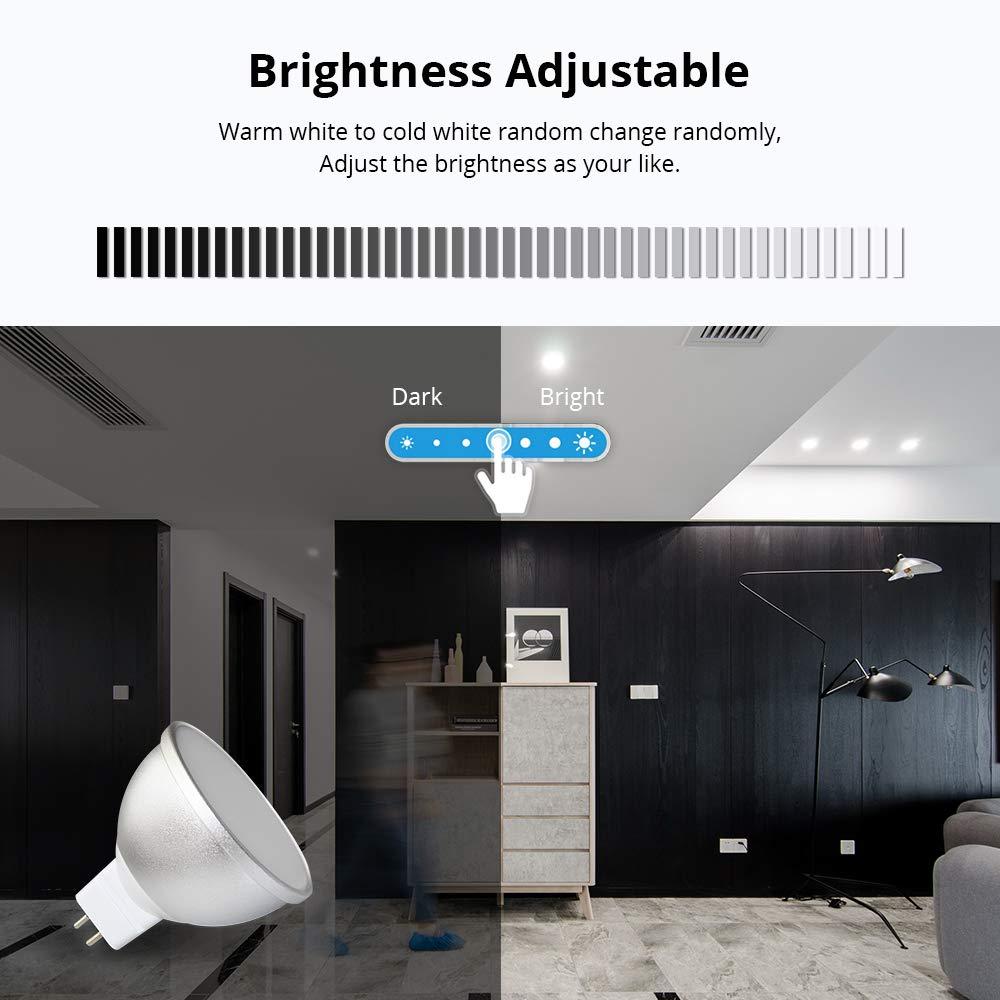 BENEXMART BENEXMART Gu5.3 LED Bulb MR16 12V WiFi Alexa Google Home Assistant IFTTT Tuya Smart Life APP Remote Control RGB LED Light Dimmer Lamp (2 Pack)