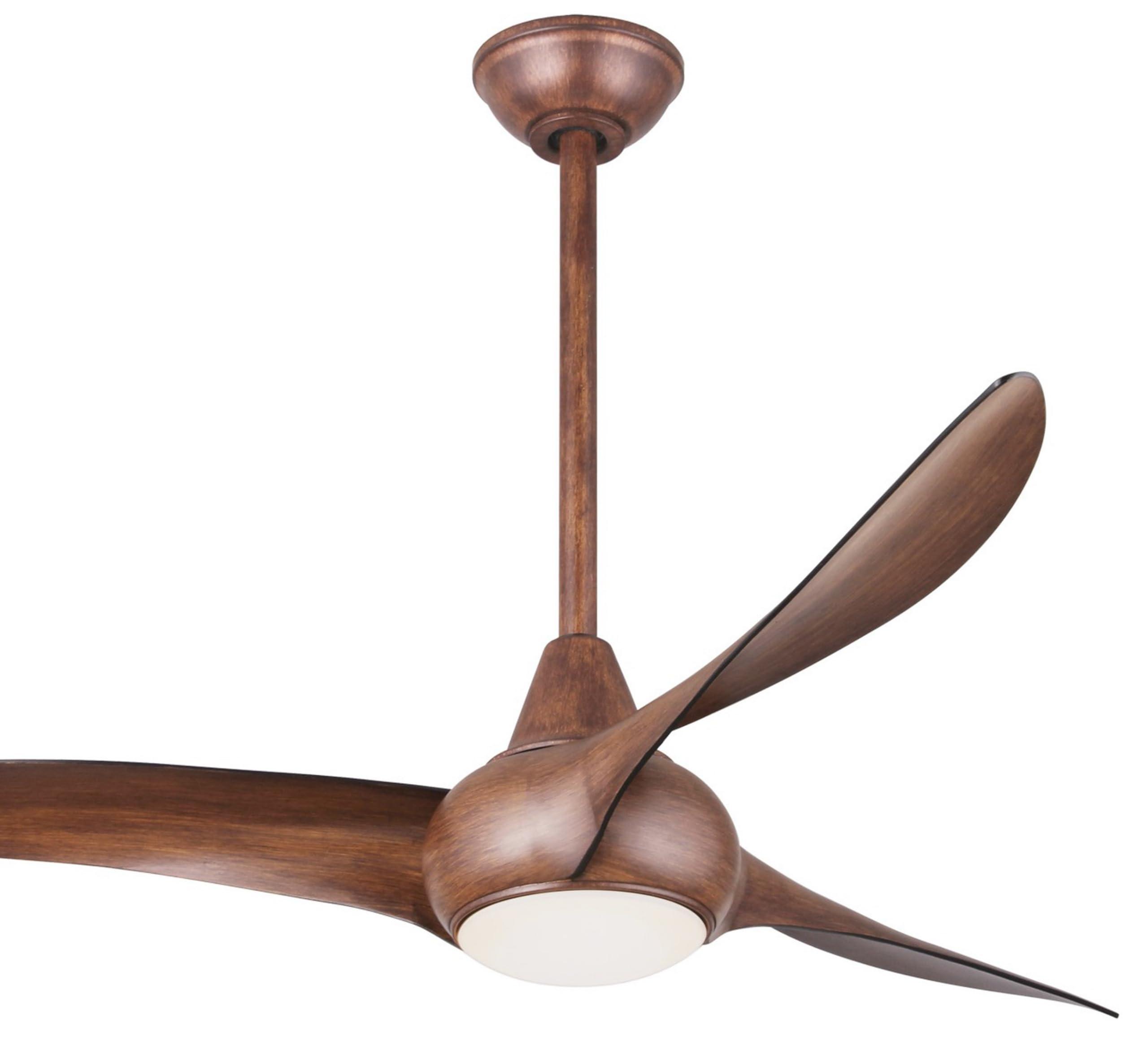 MINKA-AIRE MINKA-AIRE F844-DK Light Wave 52 Inch Ceiling Fan with LED Light Kit, Brown Distressed Koa Finish
