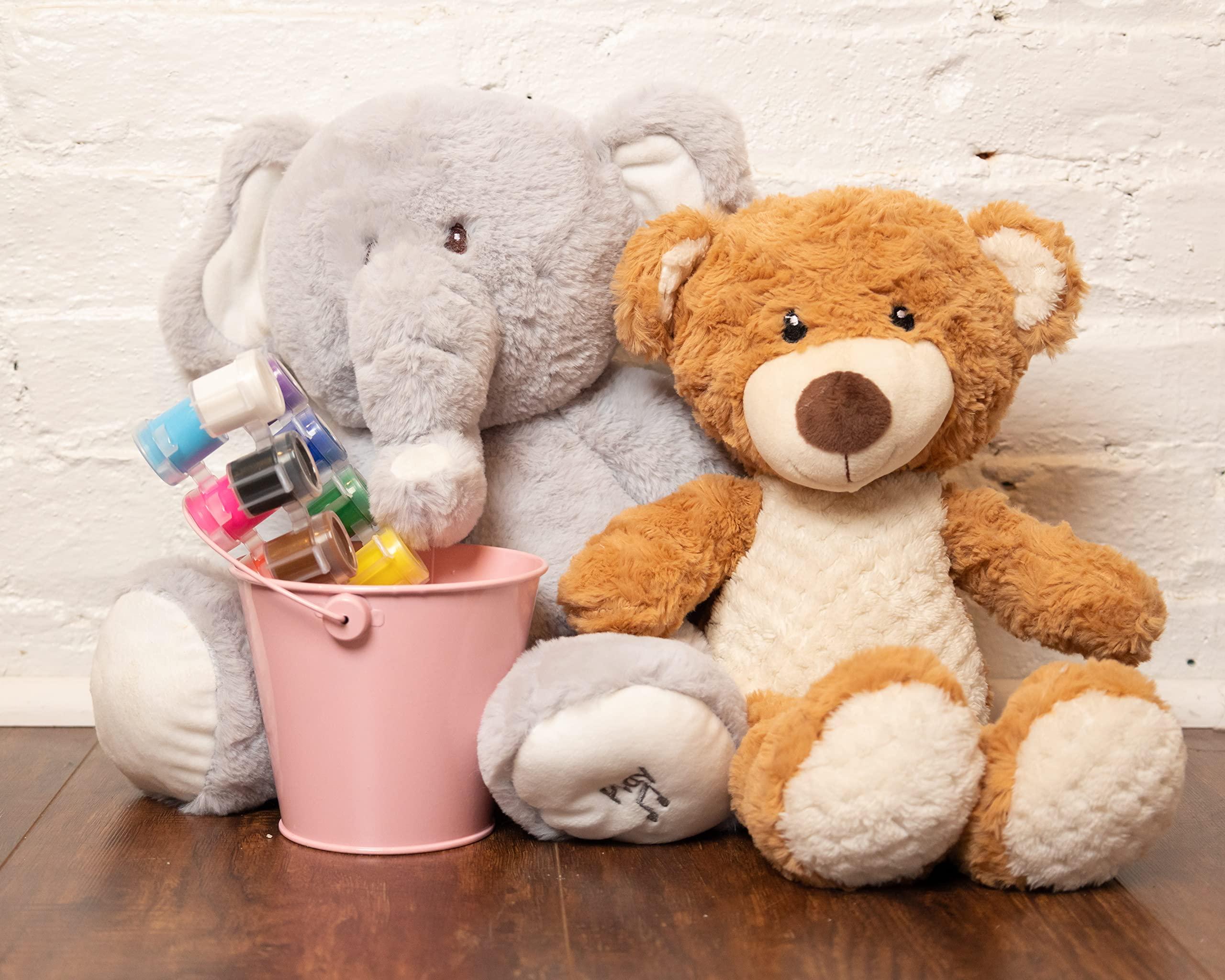 Dominus Decors Small Metal Buckets with Handles - Leak-Proof Metal Pail Bucket - Galvanized Bucket with Handle - Multipurpose Tin Bucket for Party Favors, Organization, School, Weddings, Garden - Set of 6, Pink