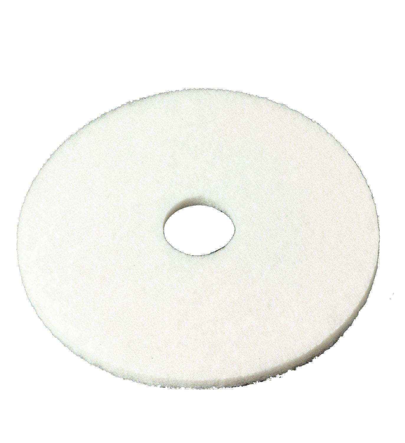 3M 3M White Super Polish Pad 4100, 10 in, 5/Case