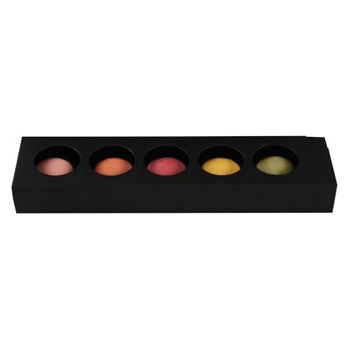 Restaurantware Restaurantware Valentino 12 Inch Macaron Boxes 100 Macaron Packaging - Holds 5 Macarons With Lids Black Paper Macaron Gift Boxes Separate Compartments For Gifts and Parties