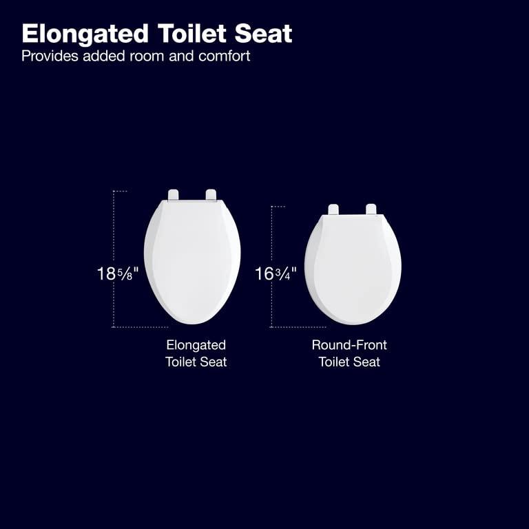 Kohler KOHLER 5724-0 PureWash M250 Elongated Bidet Toliet Seat, Manual Non-Electric Bidets for Existing Toilets, Adjustable Bidet Sprayer, White
