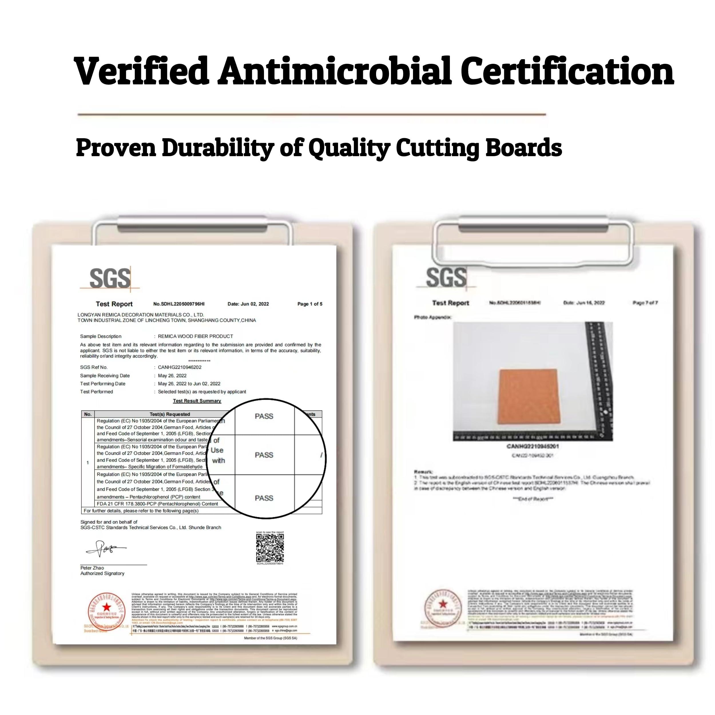 BESTCOOK Wood Fiber Cutting Board for Kitchen - Wood Fiber Composite Cutting Board with Juice Groove and Non-slip Feet, Dishwasher Safe, Knife-Friendly Chopping Board for Meat, Bread, Fruit, 14.6x10.8