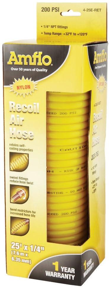Plews Plews Amflo Recoil Air Hose 200 Psi Brass 1/4 X 25 \'