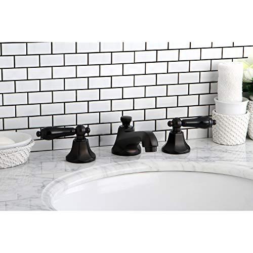 Kingston Brass Kingston Brass KS4465PKL Metropolitan Widespread Bathroom Faucet with Pop-Up Drain, 5-1/2-Inch, Oil Rubbed Bronze