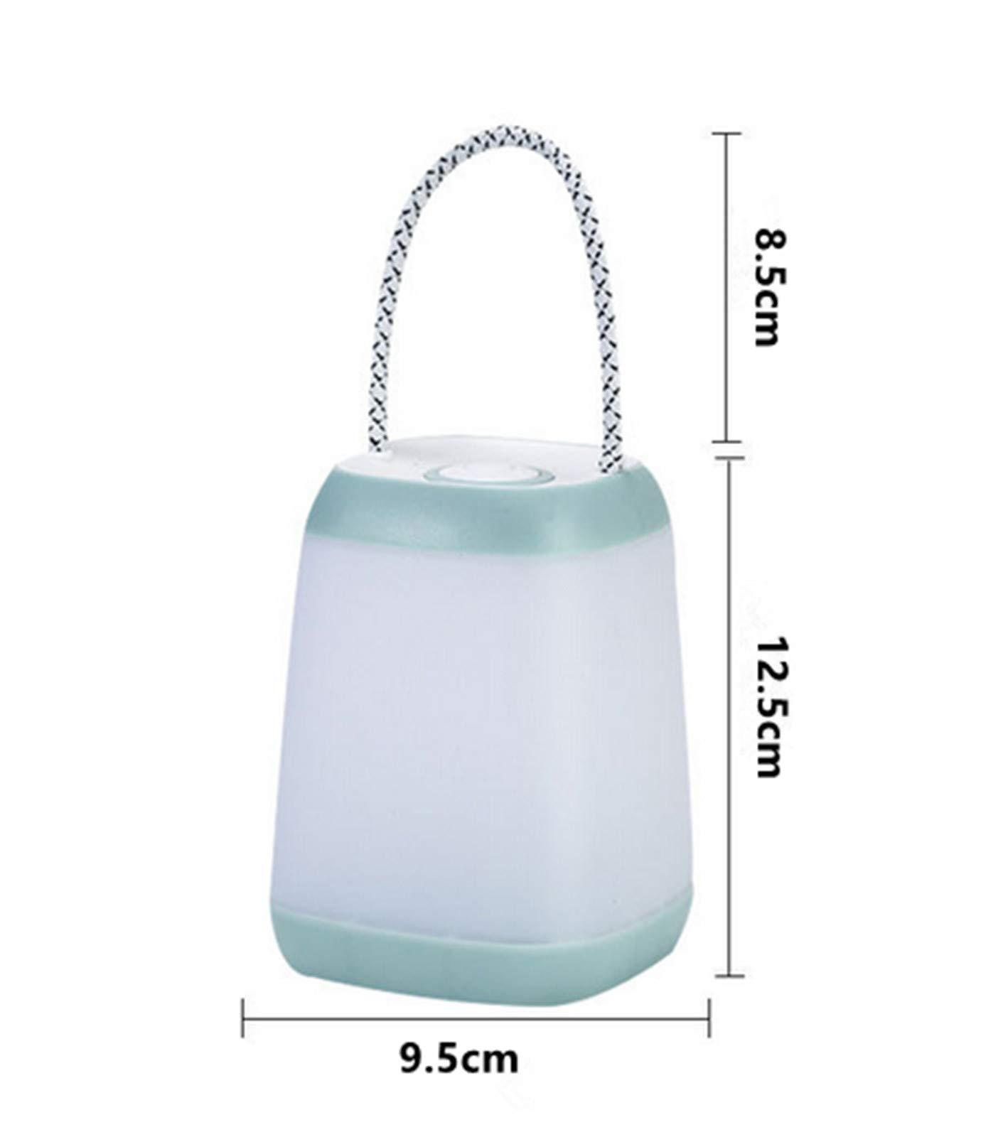 Hathdia Hathdia Night Light for Kids, USB Rechargeable Nursery Lamp Portable Camping Lantern with 3 Light Modes for Camping,Emergency,Bedroom,Indoor and Outdoor(Cyan, 1 Pack)