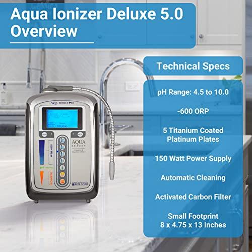Aqua-Ionizer Pro Aqua Ionizer Deluxe | Water Ionizer | 7 Water Settings | Home Alkaline Water Filtration System | Produces pH 4.5-10.0 Alkaline Water | Up to -600mV ORP | 4000 Liters Per Filter
