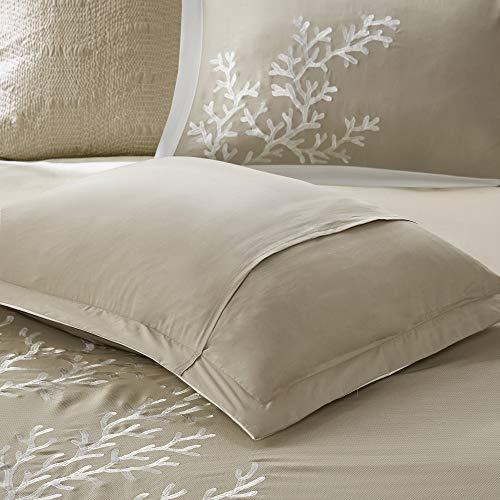 Harbor House Harbor House Cotton Comforter Set-Coastal Oceanic Sealife Design All Season Down Alternative Bedding with Matching Shams, Bedskirt, Full(80"x90"), Coastline, Coral Khaki, 6 Piece