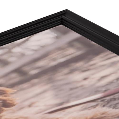 ArtToFrames ArtToFrames 16x32 Inch Black Picture Frame, This 1.00 Inch Custom Wood Poster Frame is Black - Comes with Foam Backing 3/16 inch and Regular Acrylic (FBPL0066-60823-YBLK-16x32)
