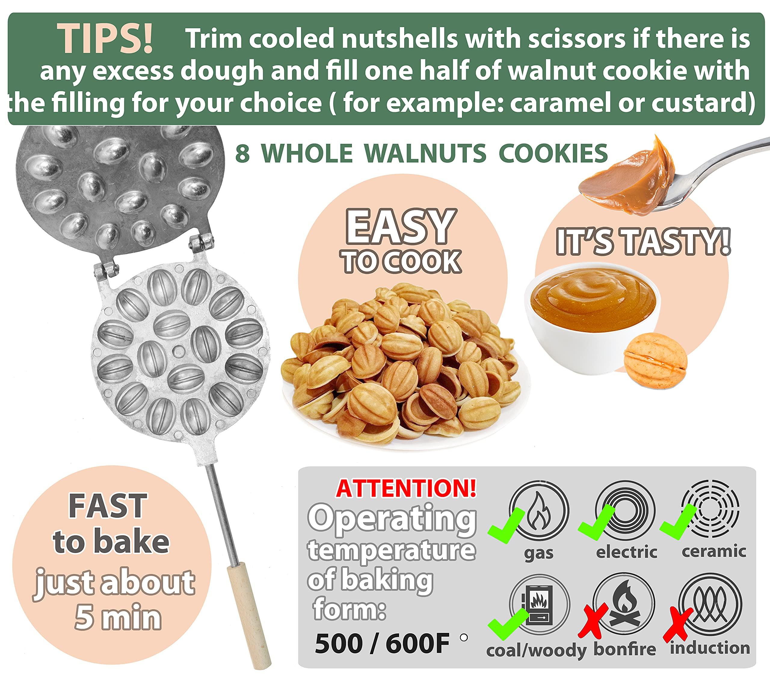 PetriStor Walnut Cookie Mold Maker 16 - Walnut Cookie Maker - Oreshki Mold Maker - - Oreshki Maker - Oreshki Cookie mold - Walnut Cookie Form - Oreshnitsa Maker - Walnut Cookie Molds - Walnut Maker
