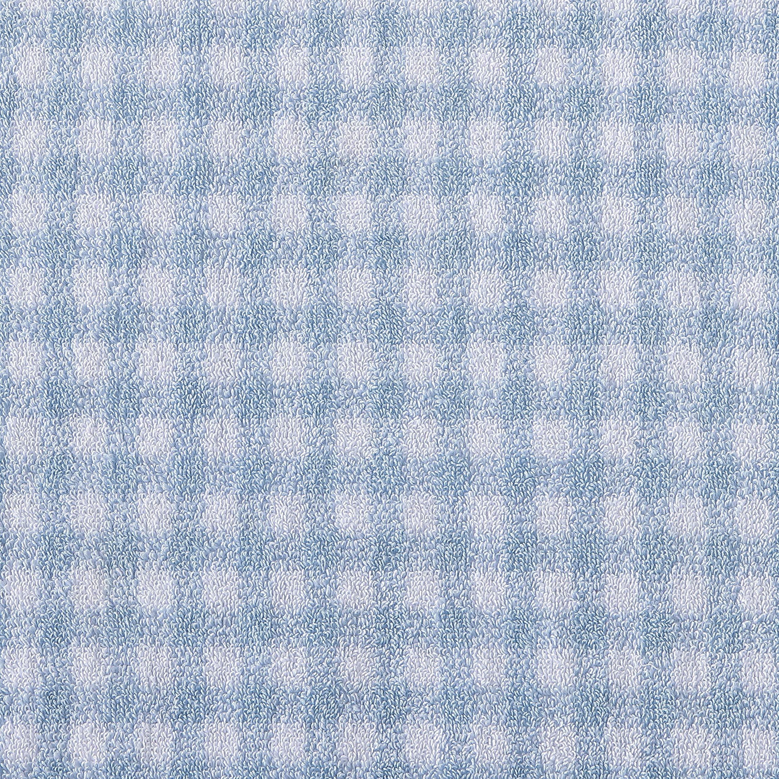 Laura Ashley Laura Ashley- Towel Set, Absorbent & Fade Resistant Cotton Towels, Farmhouse Bathroom Decor (Ginny Blue, 3 Piece)