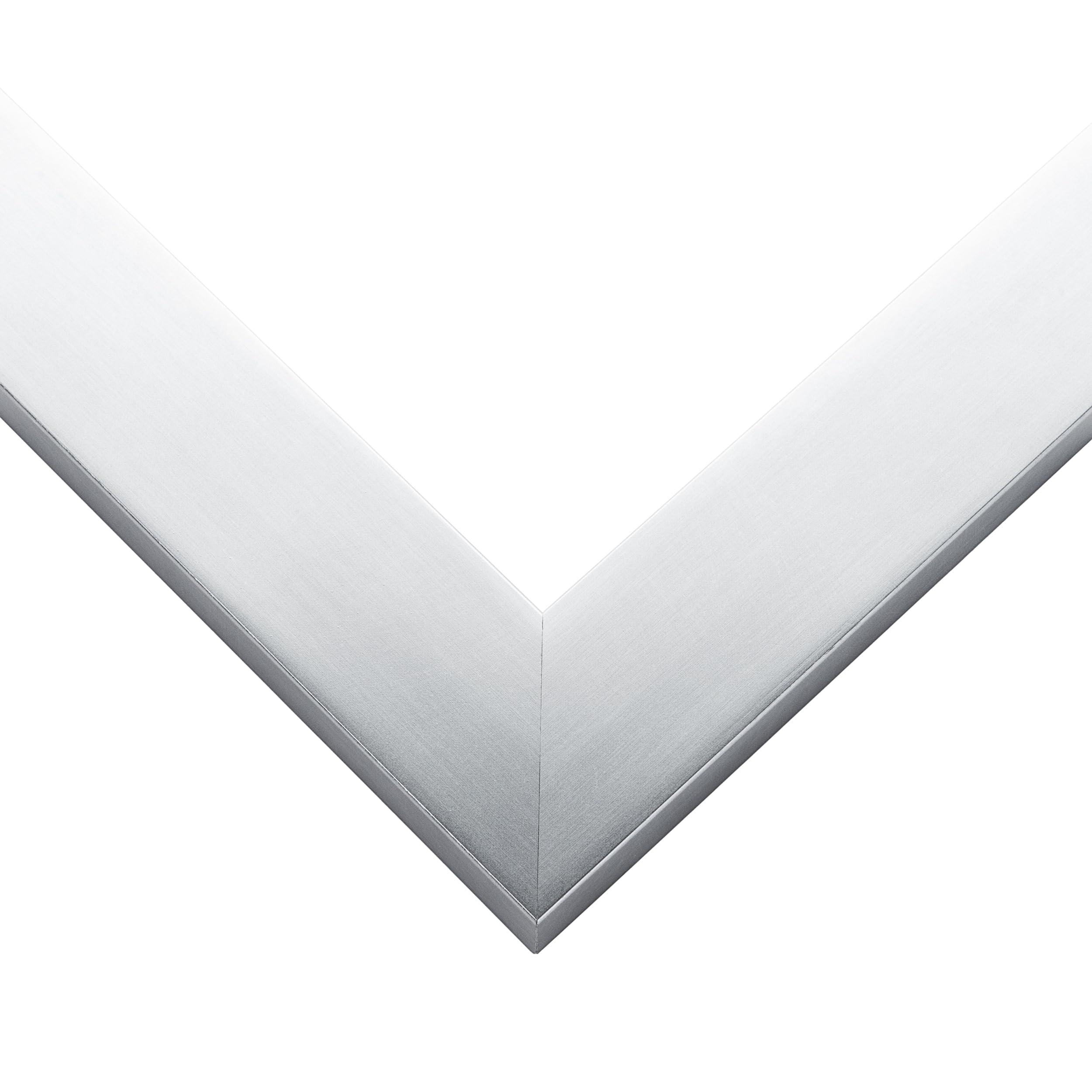 CustomPictureFrames.com 9x34 Frame Silver Real Wood Picture Frame Width 1.5 Inches | Interior Frame Depth 0.5 Inches | Silver Wide Modern Photo Frame Complete with UV Acrylic, Foam Board Backing & Hanging Hardware