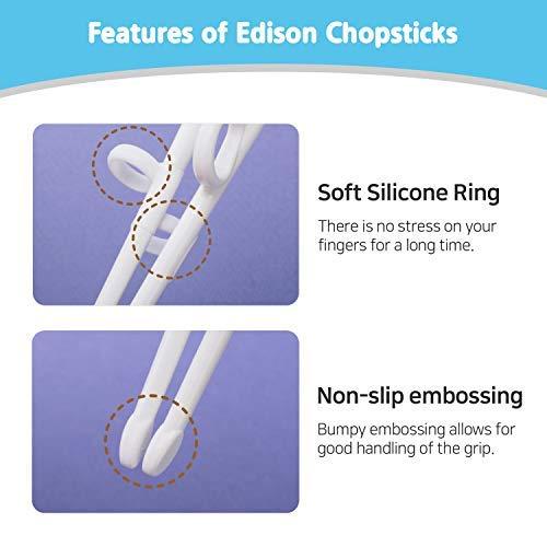 Edison Friends Edison Friends Chopsticks, Training Chopsticks, Learning, Beginner, Brain Training, Practice, Korean Food, Japanese Sushi, 1 Step to Learn Chopstick, Right Handed - Made in Korea (Lion)