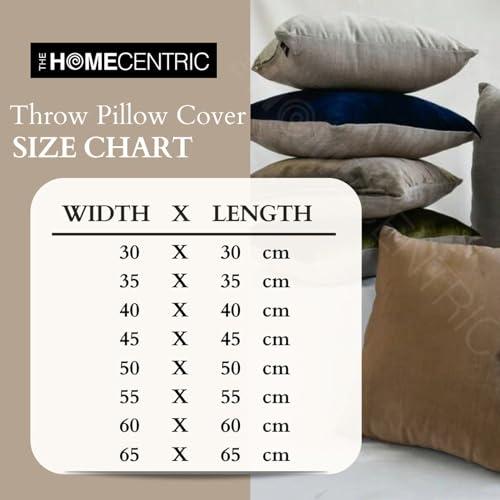 The HomeCentric The HomeCentric Pillow Covers, Decorative Beige 12\"x12\" (30x30 cm) Throw Pillow Covers, Jacquard Fabric Throw Pillows for Couch, Striped Pattern Contemporary Easter - Parched Earth