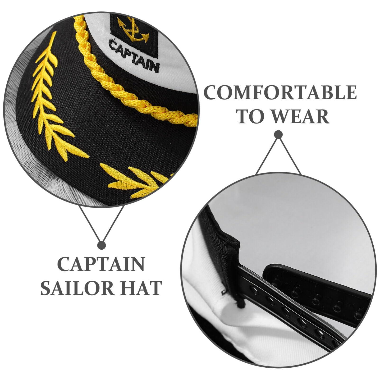 VOSAREA VOSAREA Bridal Sailor Captain Hat with White Veils Bachelorette Party Favor Bridal Party Hats Bride Cap for Bride to Be Beach Boat Nautical Yacht Cosplays Costumes