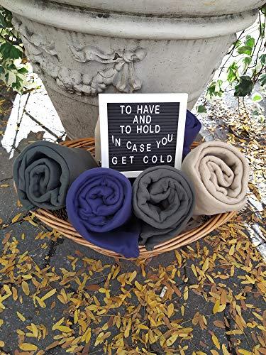 Trail maker (24 Pack) Bulk Fleece Throw Blankets for Wedding Favors, Homeless Women, Men, Homes, Bed, Sofa, Couch, Office, Pet Blankets, Travel | Soft Warm Lightweight Throw Blankets in Bulk (Navy)