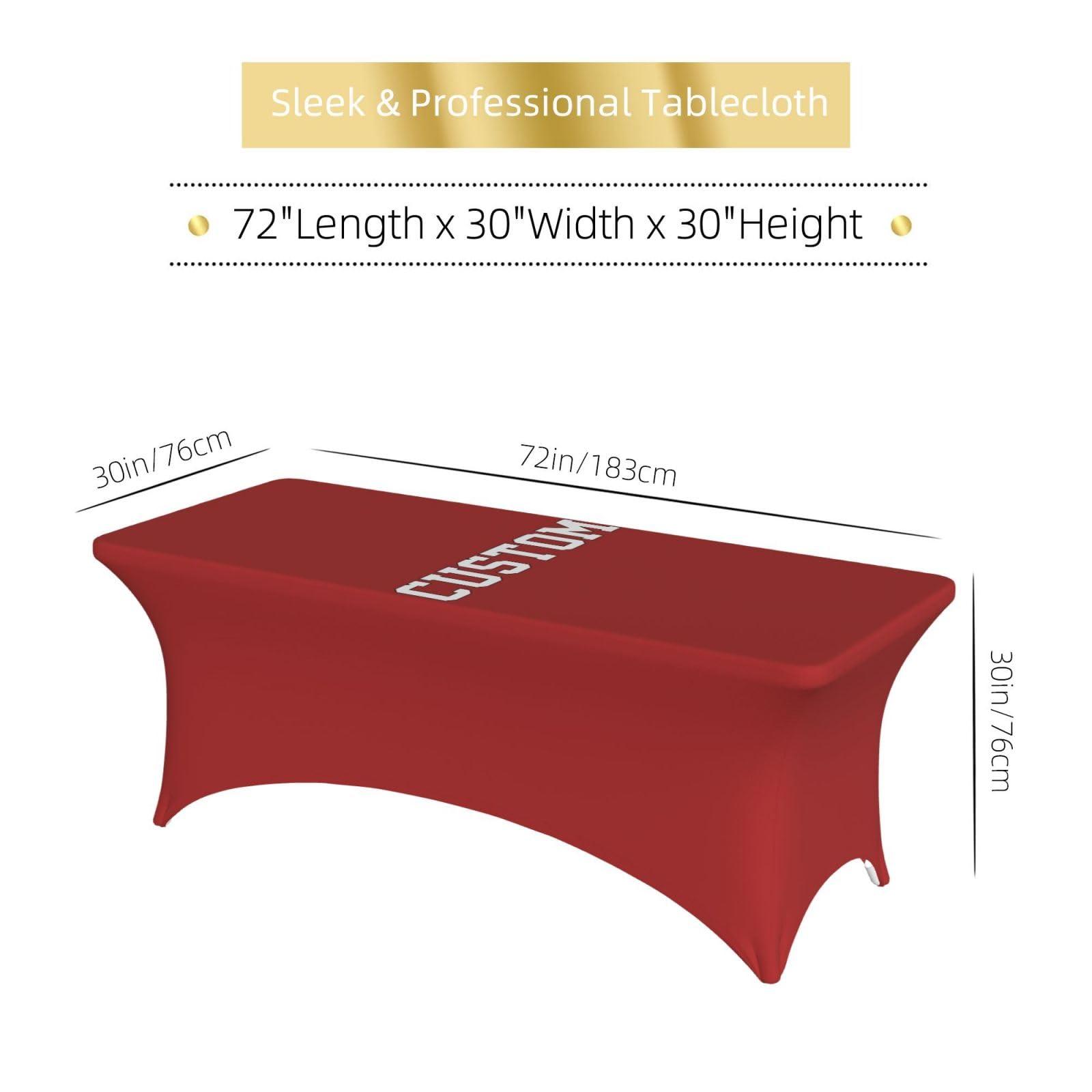 Jiposuhoe Jiposuhoe Personalized Tablecloths with Business Logo Text Photo Name Custom Table Cloth Cover for Business Events Customized Table Cover for Birthday Wedding Anniversary, DeepPink